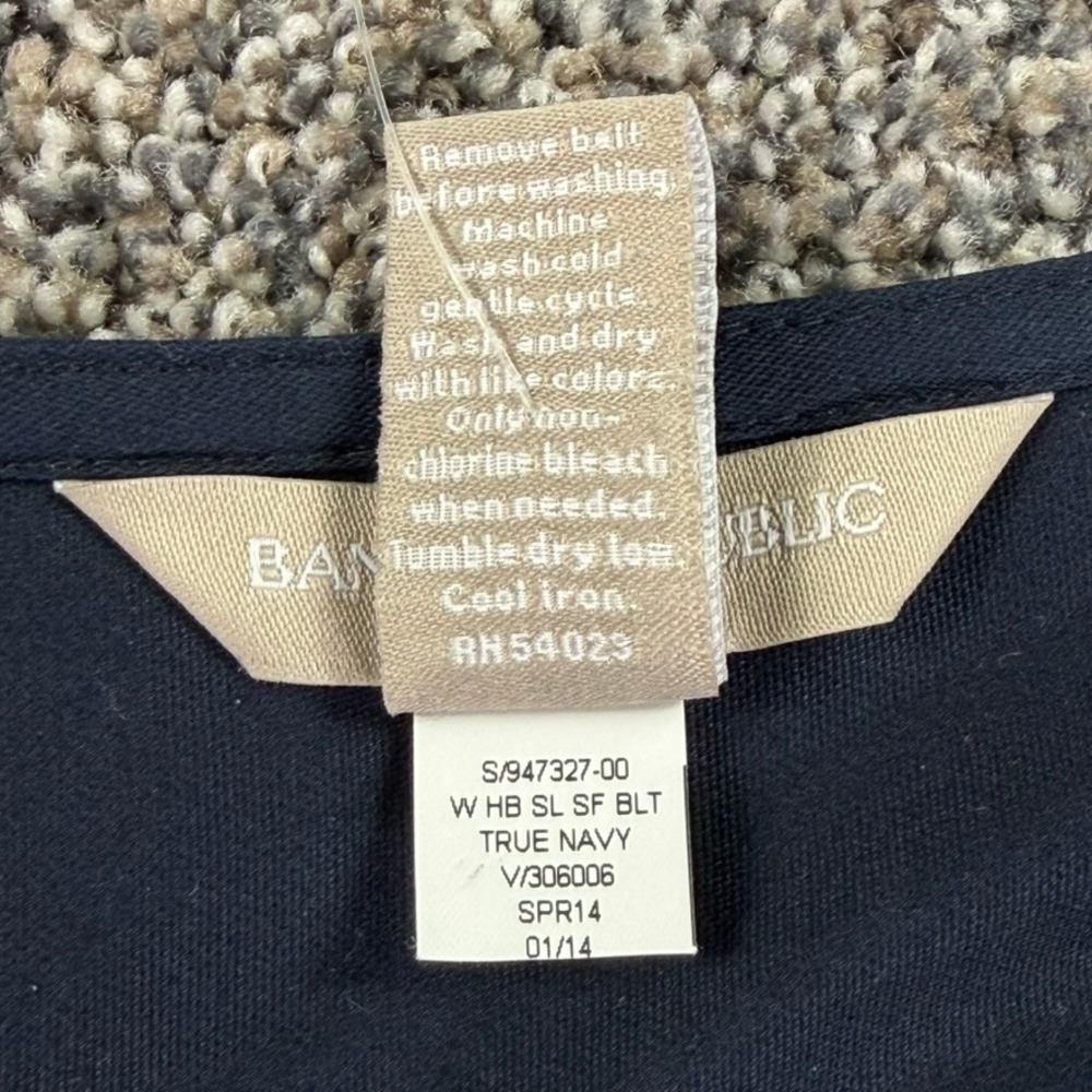 NEW Banana Republic Womens 4 Navy Utility Belted Safari Sheath Dress 947327-00 - Picture 7 of 12